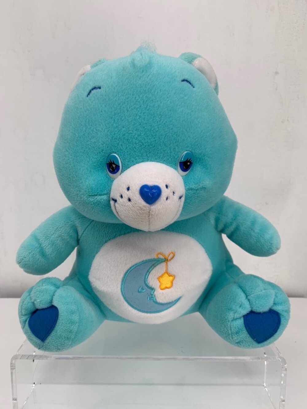 Care Bears Nanco Vintage 2003 BedTime Bear Blue Moon and Star 12" Seated